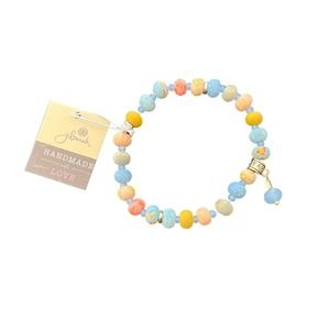 Jilzarah bracelet polymer clay beaded bracelet handmade seashell pastel colors